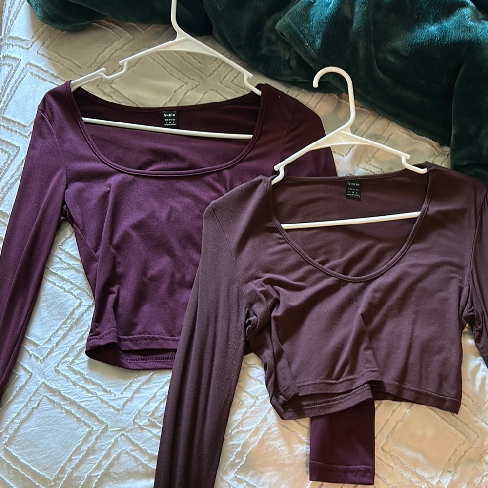 Women's Burgundy + Brown Crop Top Bundle